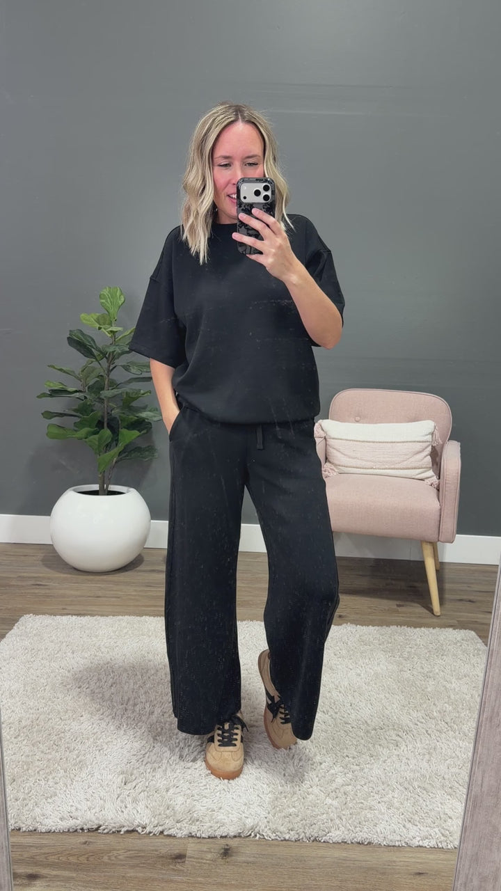 Macey Scuba Fabric Top - Black Rae Mode