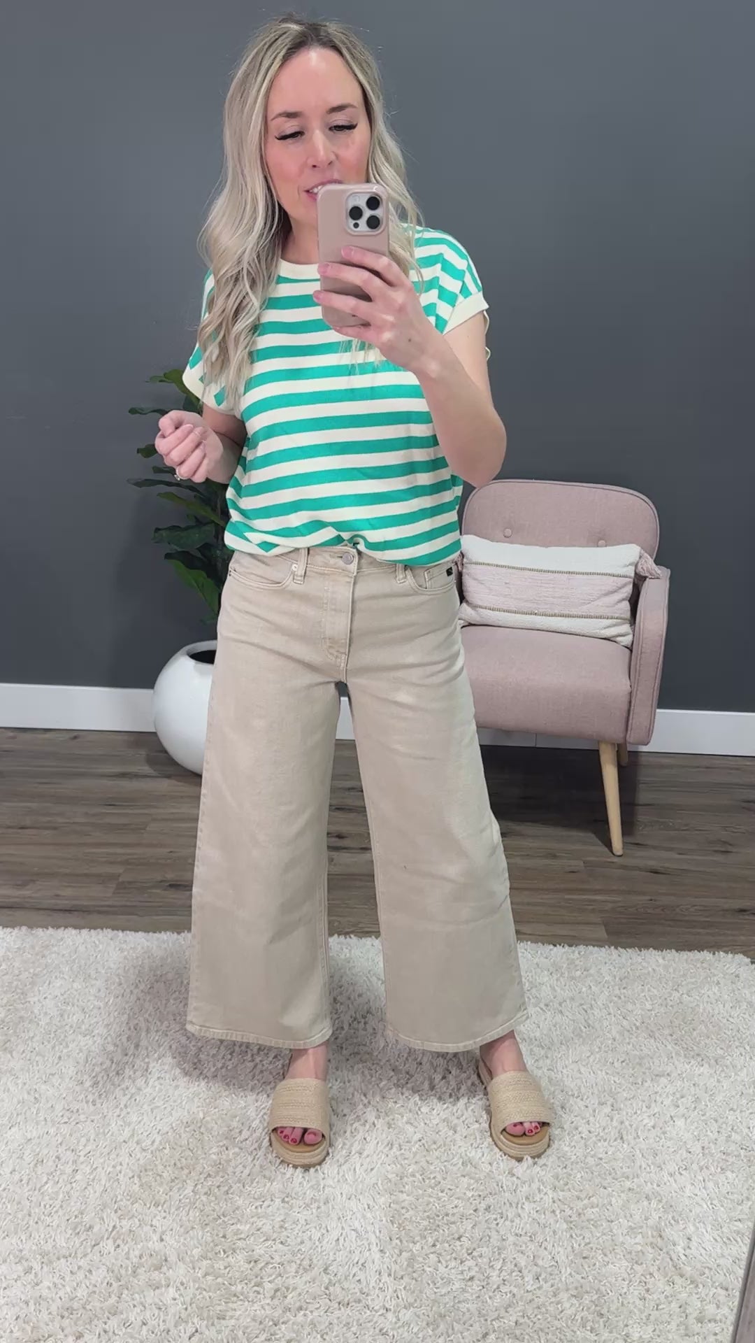 KanCan Reese Wide Leg Jeans - Taupe KanCan