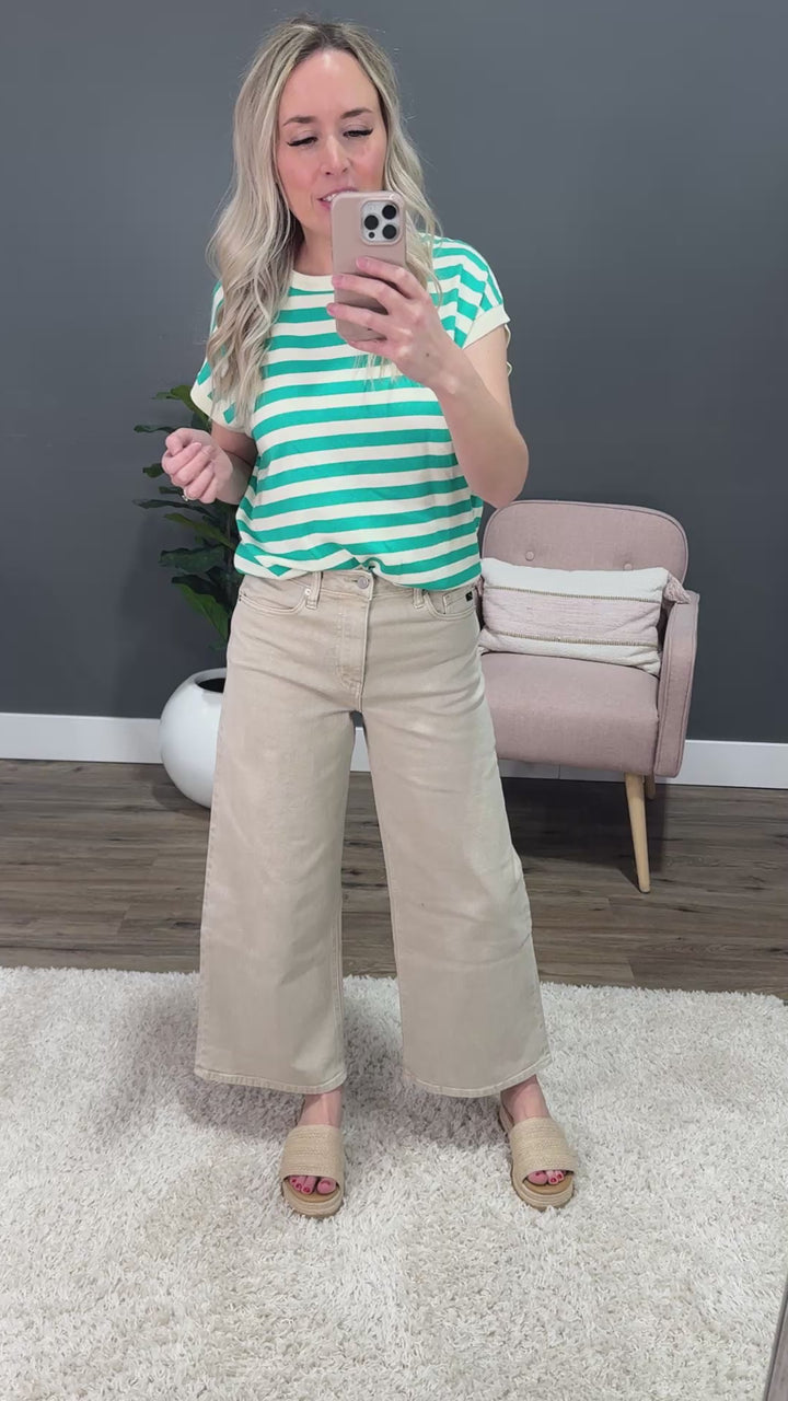 KanCan Reese Wide Leg Jeans - Taupe KanCan