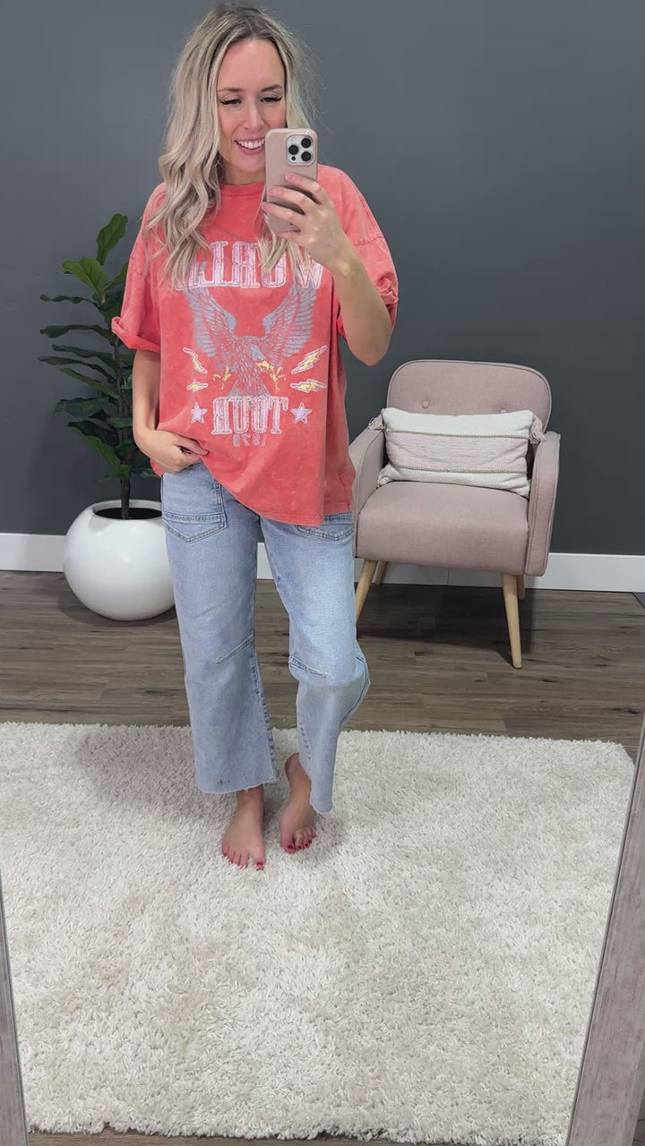 World Tour 1979 Mineral Wash Orange Tee SALE Zutter