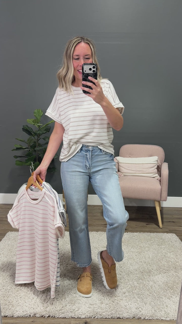 NEW! Madison Striped Top - Blue Lovely Melody