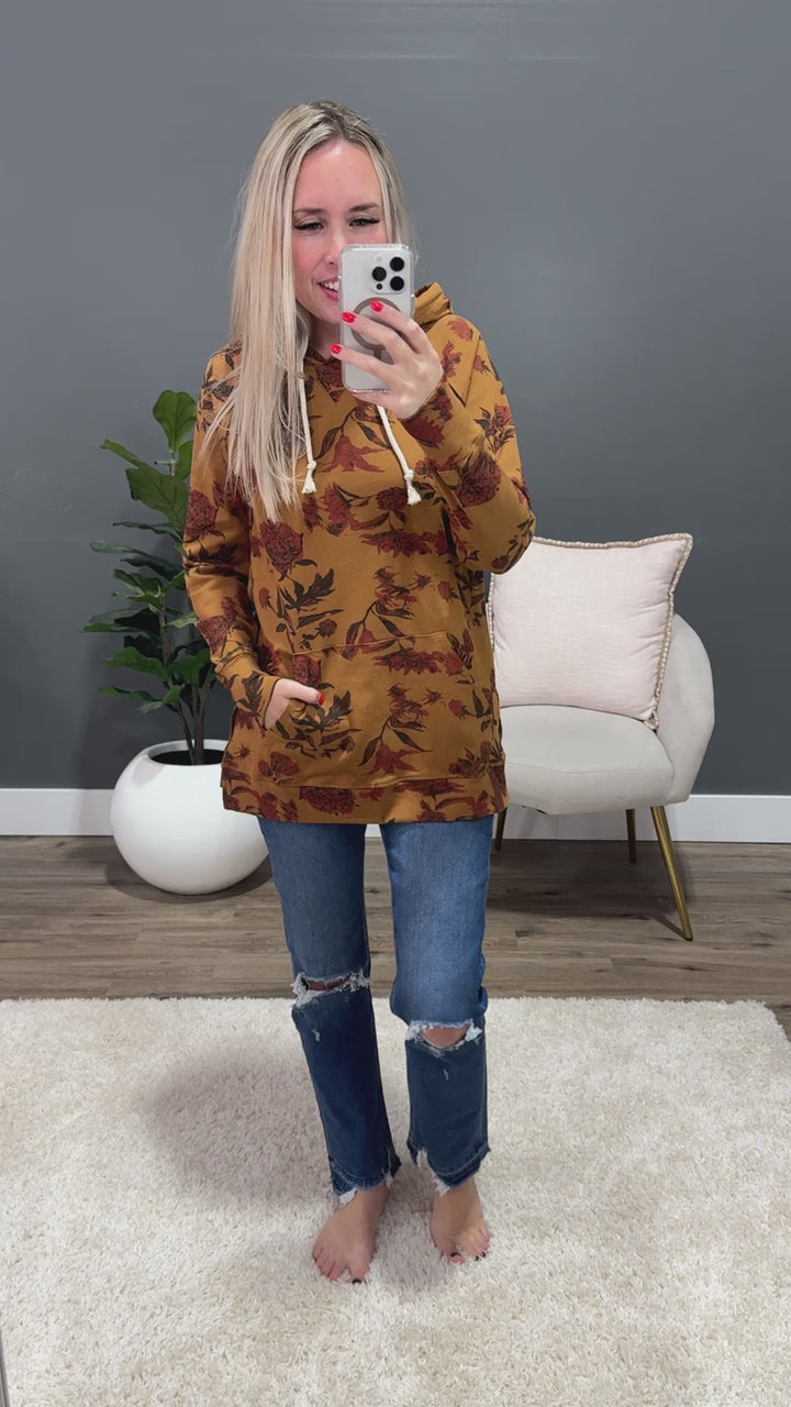 Ampersand Ave Garden Glamour Sideslit Hoodie FINAL SALE Ampersand Ave