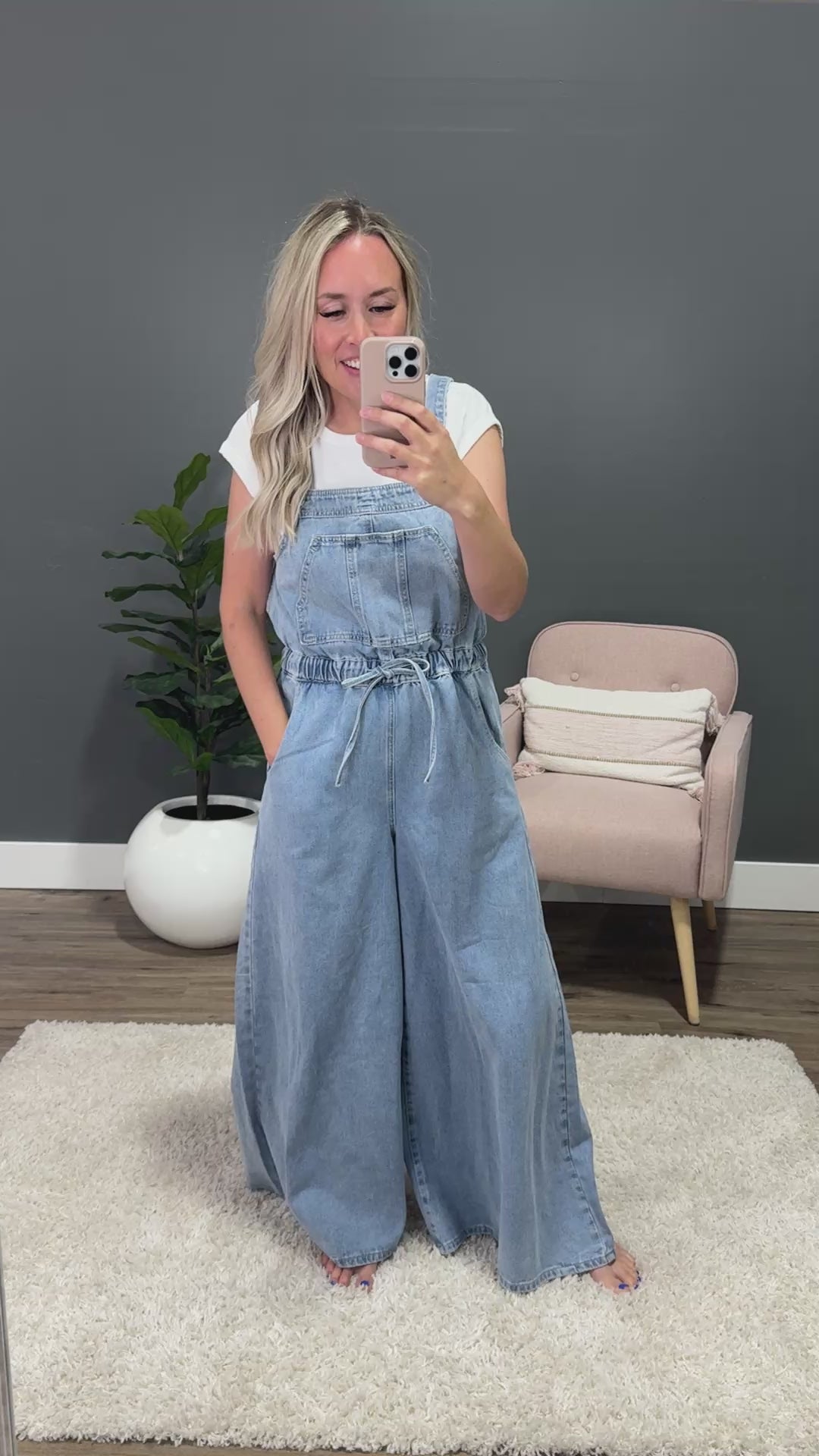 Jamie Drawstring Wide Leg Overalls Wishlist