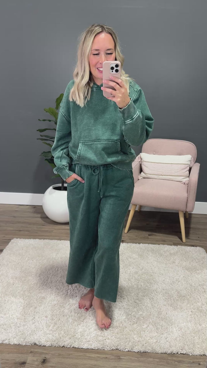 The Keeper Fleece Hoodie - Dark Green Zenana