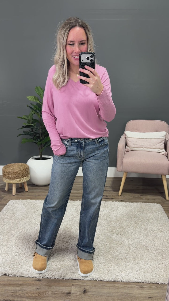 NEW! Larissa Long Sleeve Top - Rose Michelle Mae