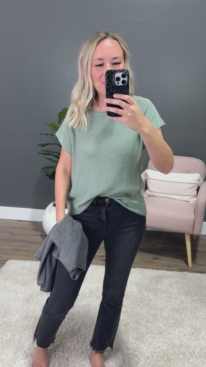 Aaliyah Knit Sweater Top - Jade Be Cool