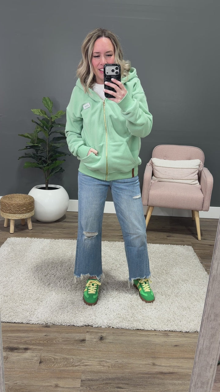 Ampersand Ave Comfort Zone FullZip Hoodie - Mint Ampersand Ave