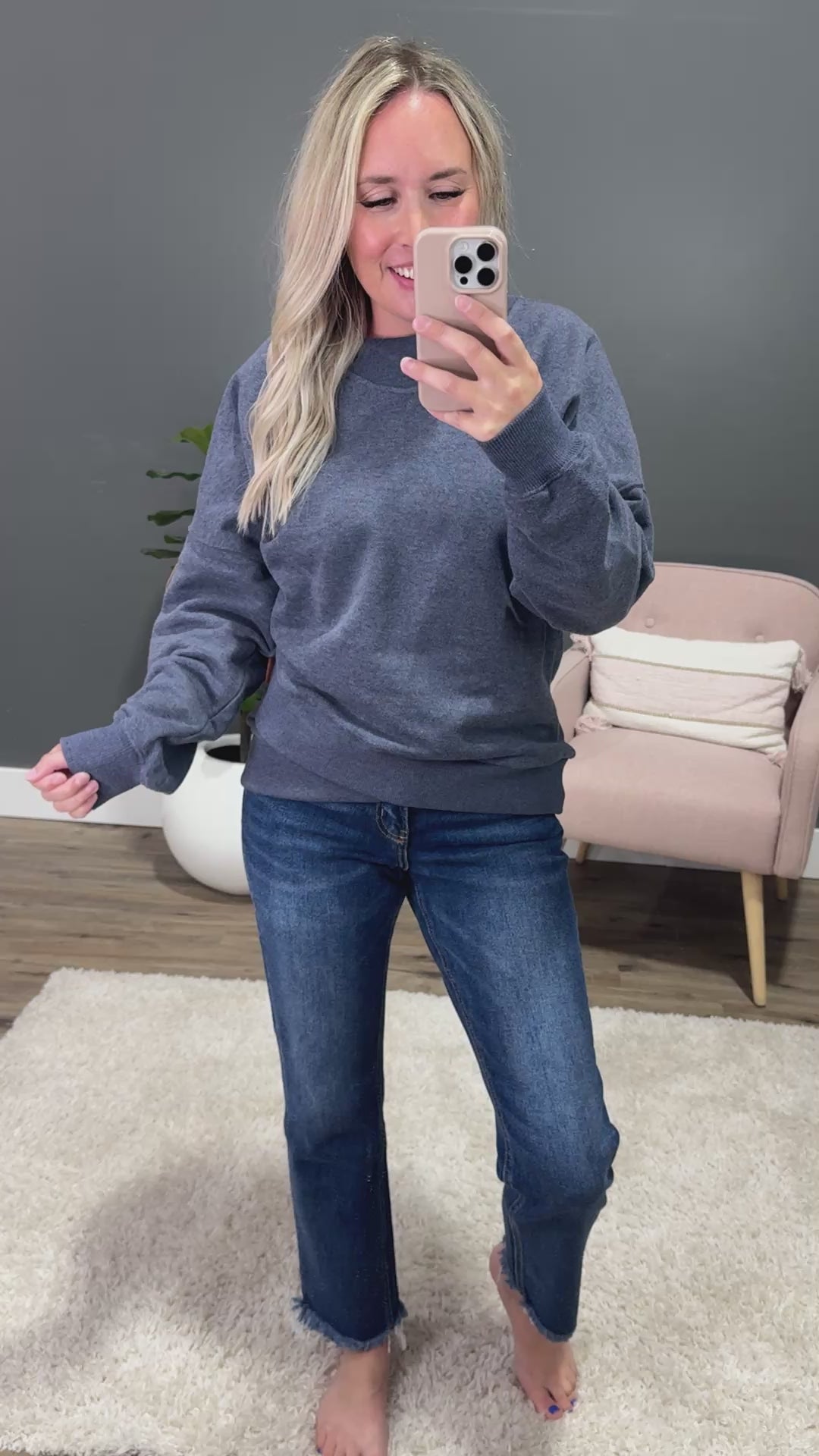 Wanakome Winnie Tulip Sweatshirt - Navy Wanakome