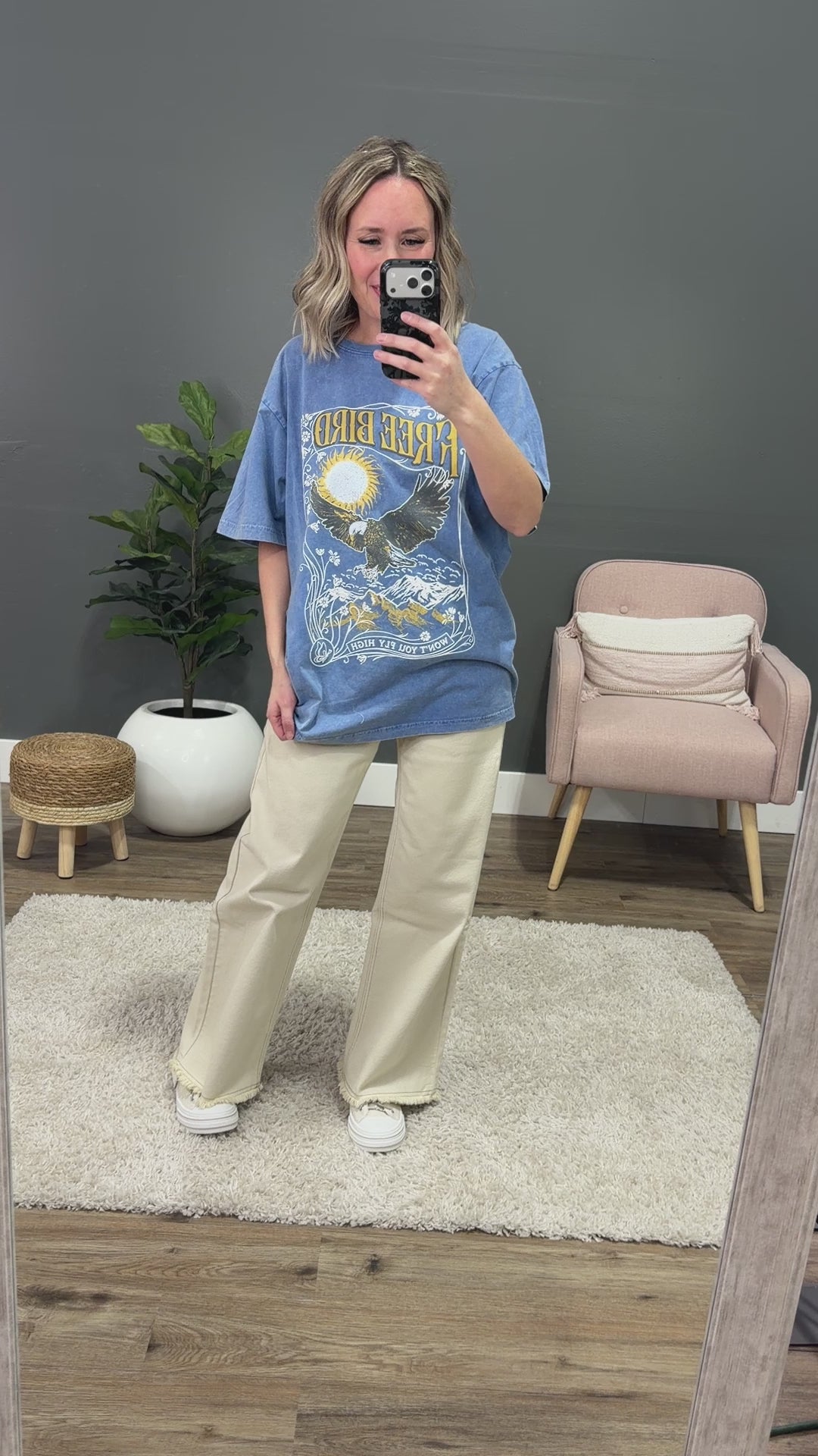 Puff Free Bird Blue Mineral Wash Tee Zutter