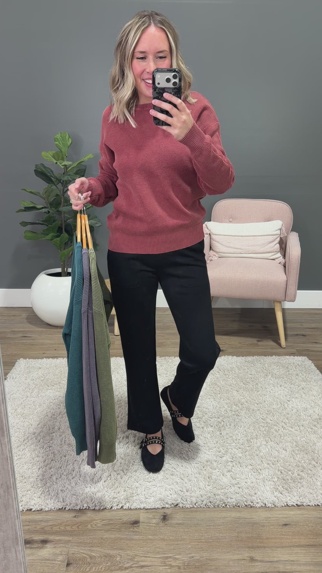 Called It All Off Washed Waffle Knit Sweater - Olive Staccato