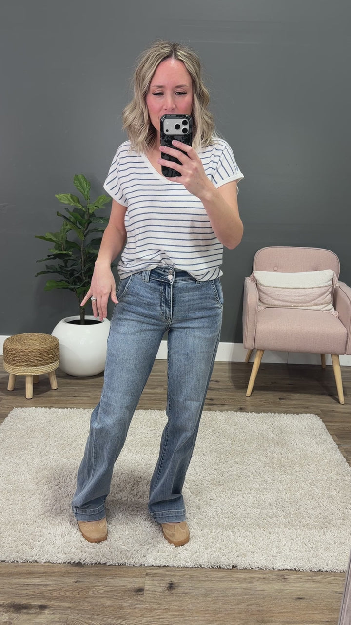 Judy Blue Little Too Late Wide Leg Trouser Jeans Judy Blue