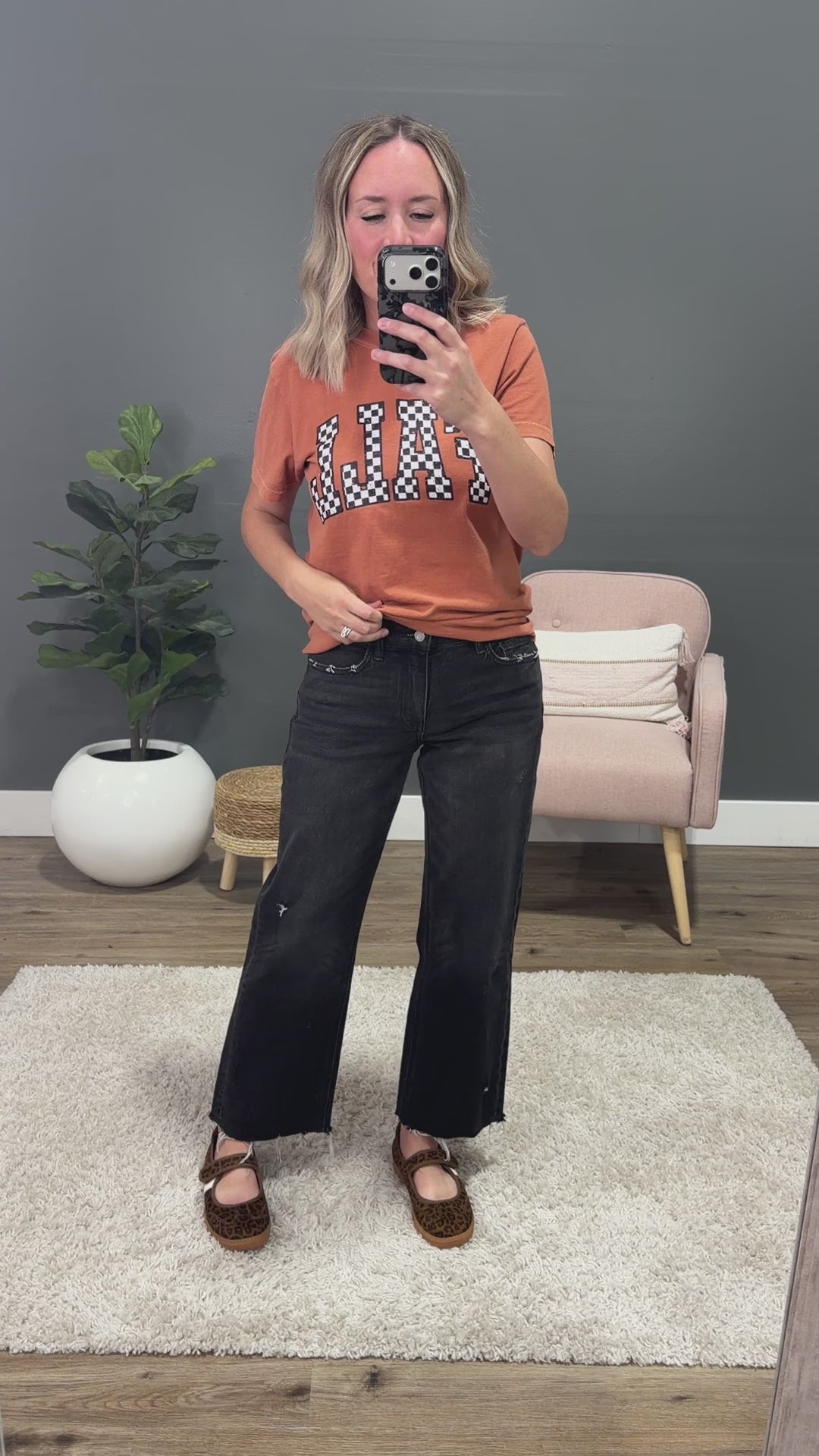 Vervet Carolina Fray Hem Slim Wide Leg Jeans - Black Vervet