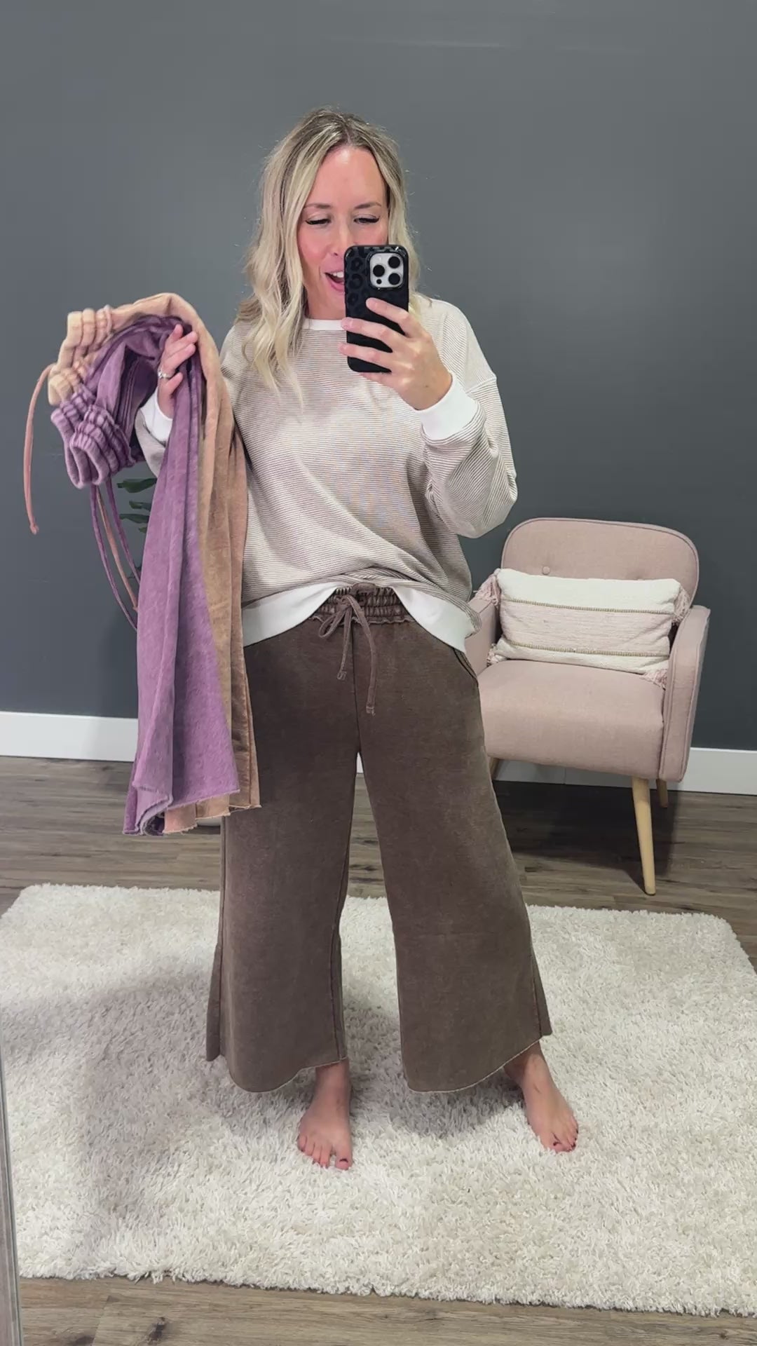 Cropped Wide Leg Comfy Pants - Mocha Zenana