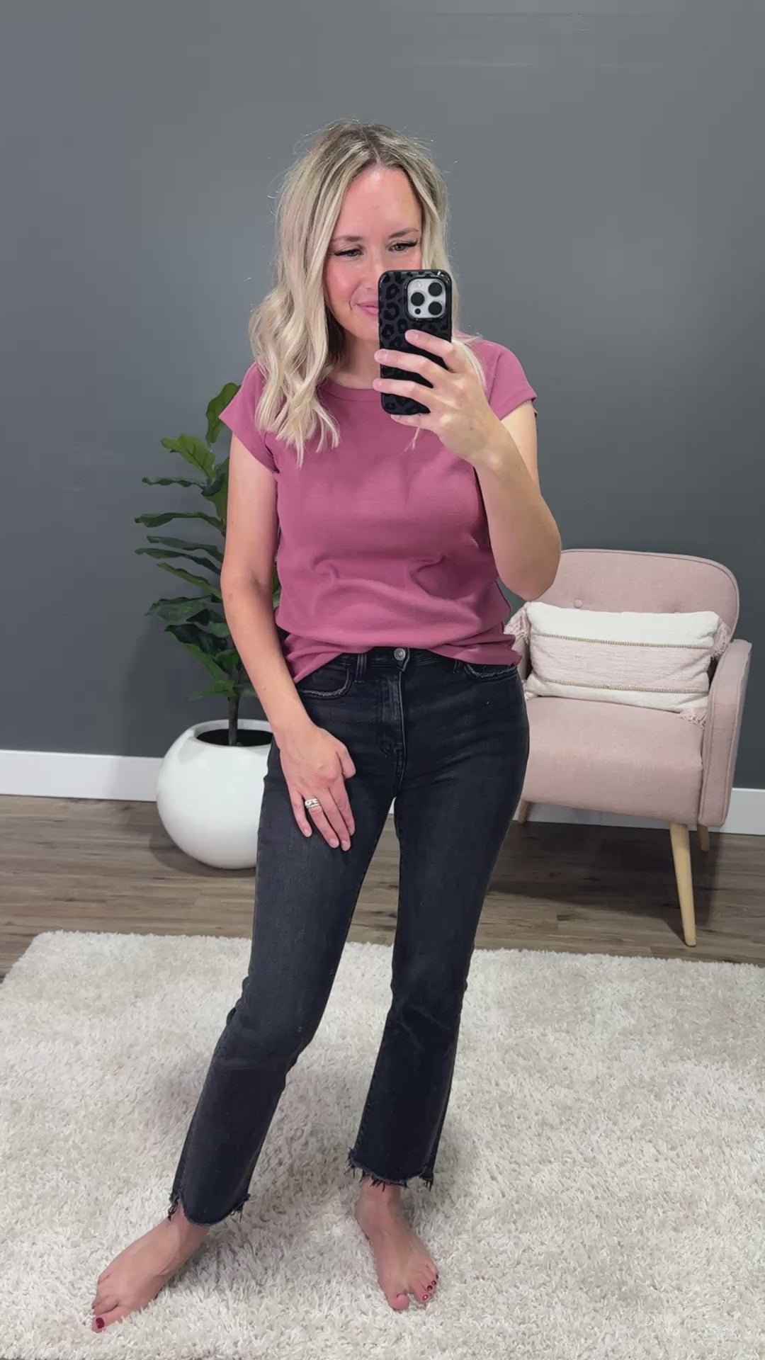 Arielle Micro Ribbed Top - Marsala SALE Staccato