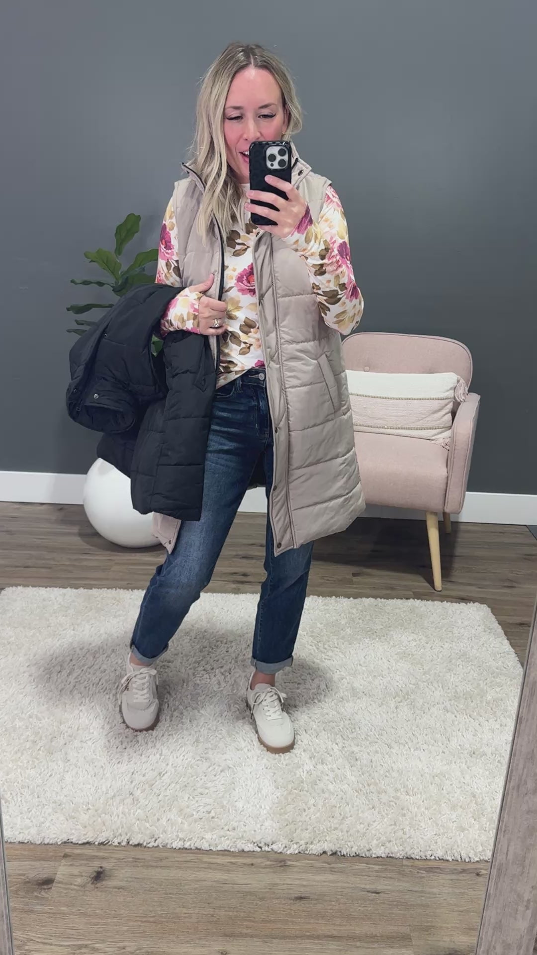 Harlow Long Vest - Latte Michelle Mae