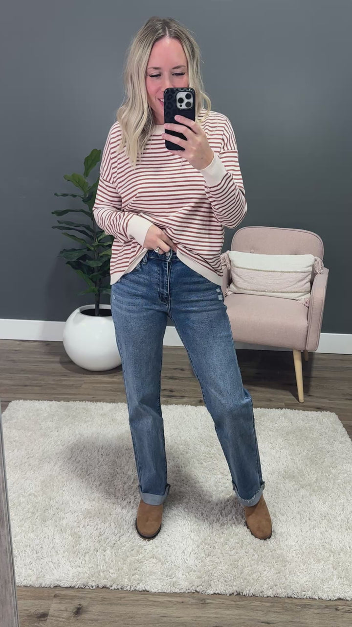 KanCan Carissa Roll Hem Straight Jeans KanCan