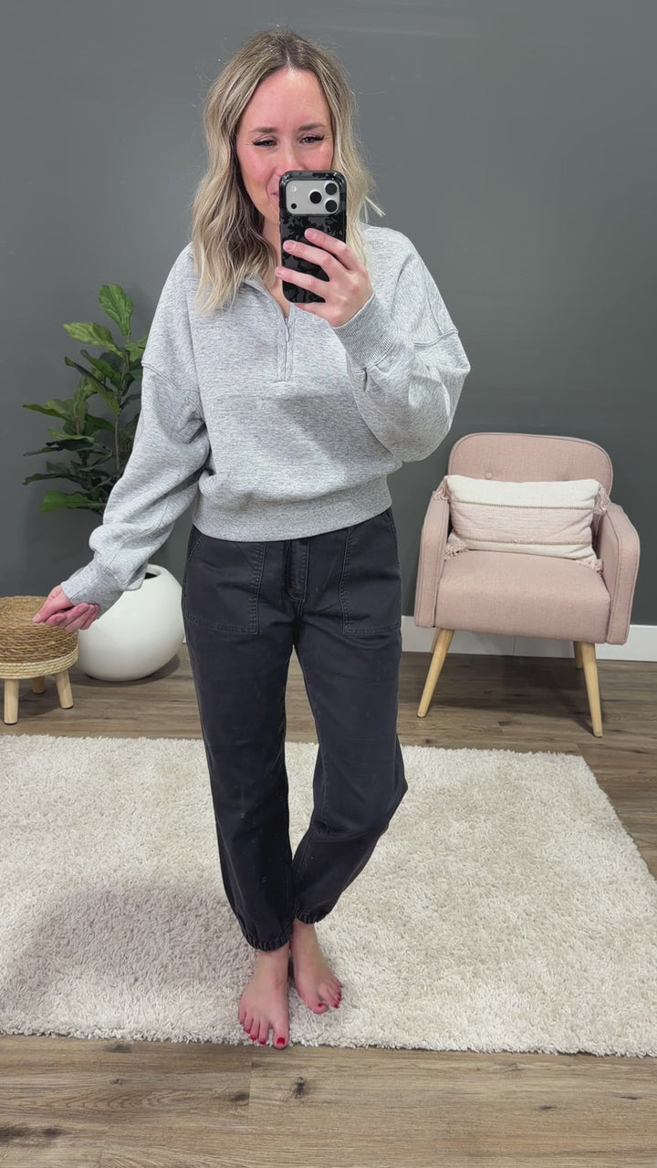 Dakota Half Zip Pullover - Light Heather Gray Reflex