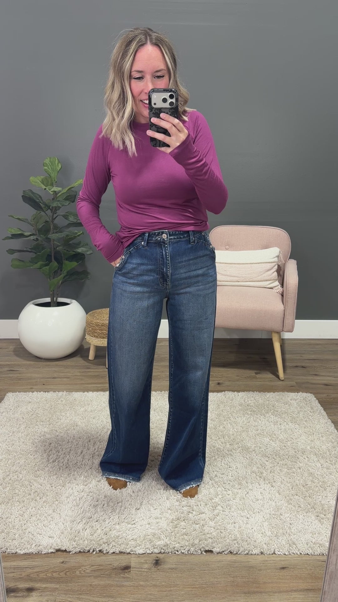KanCan Take Away Wide Leg Trouser Jeans KanCan
