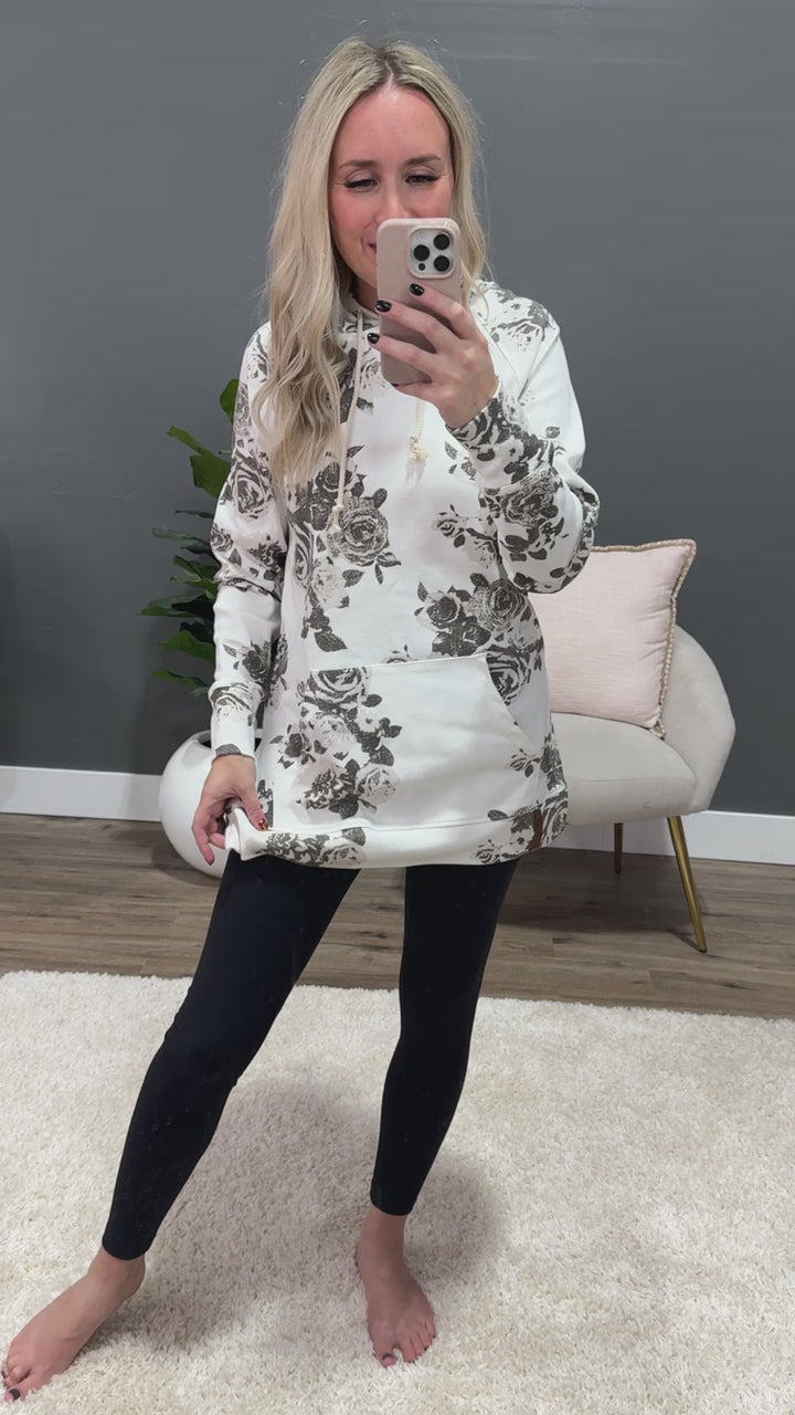 Ampersand Ave Hopelessly Devoted Sideslit Hoodie FINAL SALE Ampersand Ave