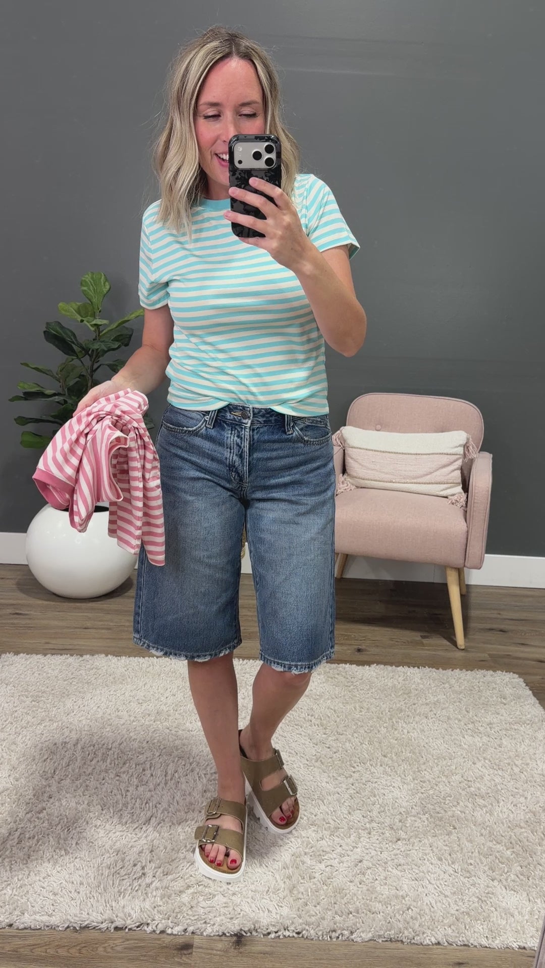 NEW! Julie Striped Knit Top - Sky Blue & Ivory Wishlist