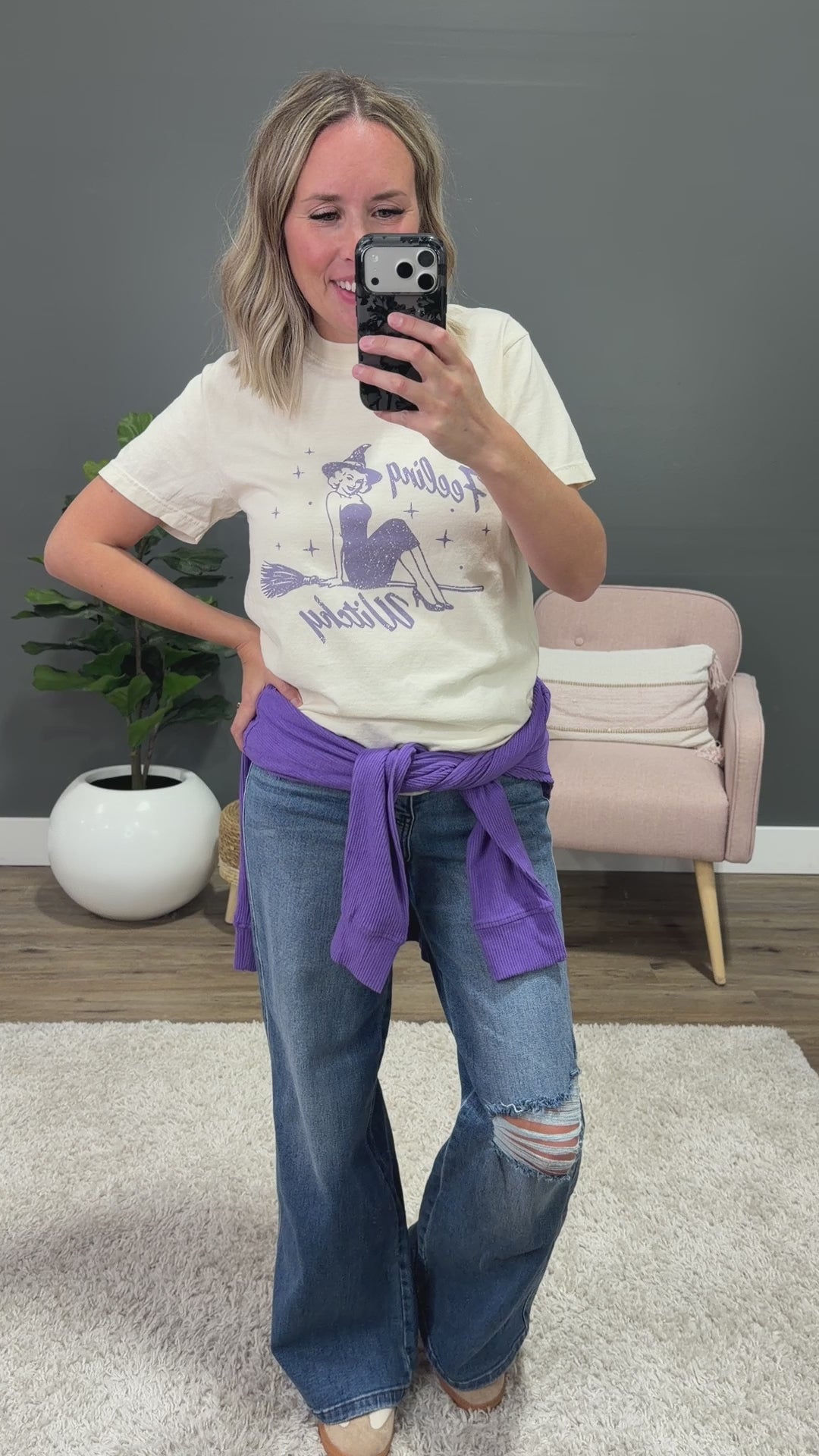 NEW! Feeling Witchy Ivory Tee Girl Tribe