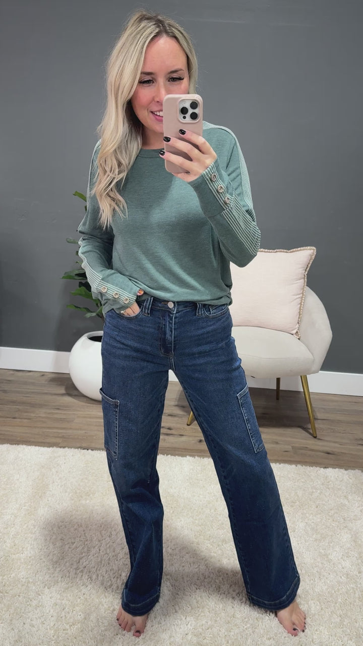 Judy Blue Lennon Wide Cargo Jeans SALE Judy Blue