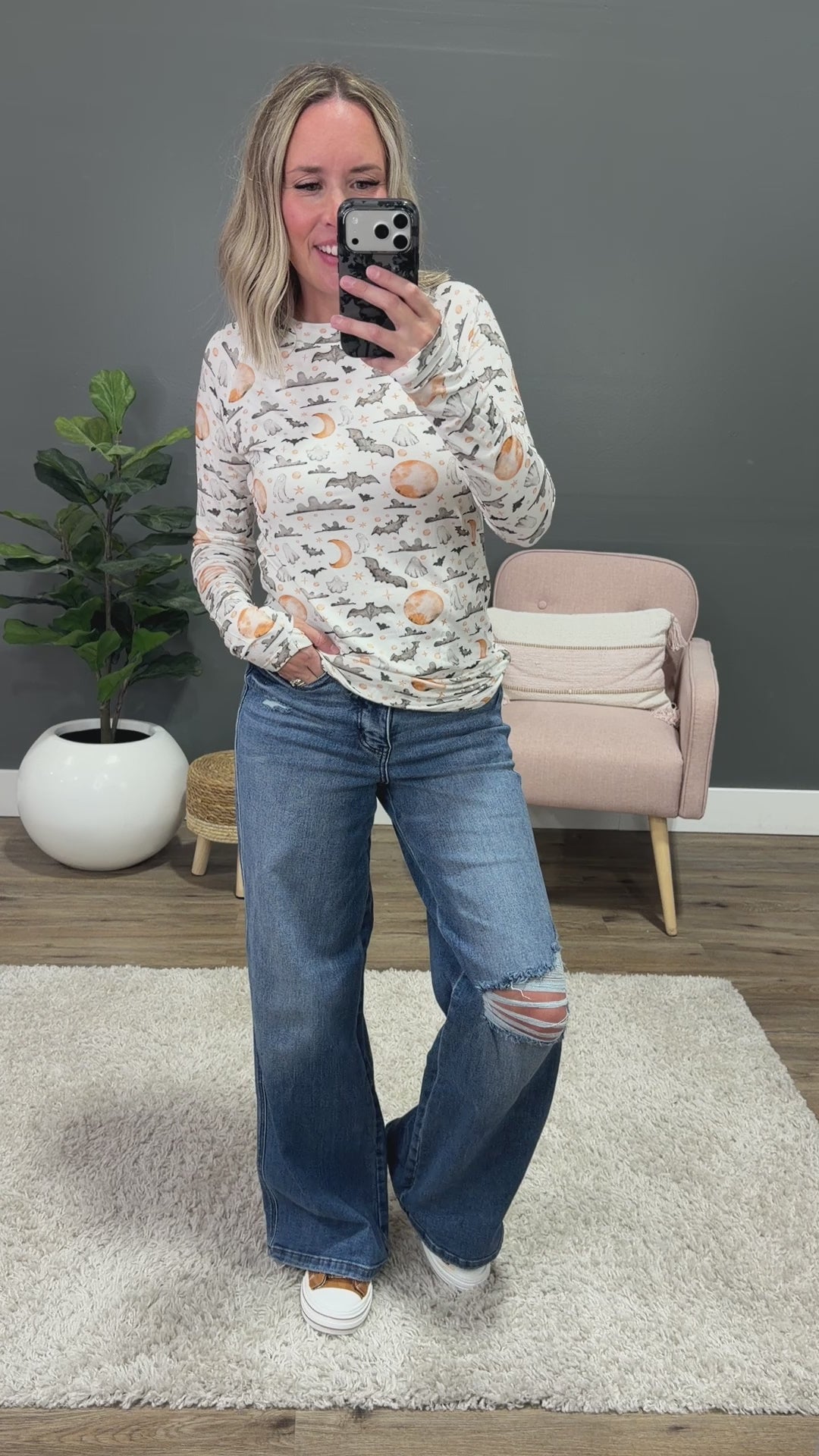 NEW! Blair Long Sleeve Top - Haunted Halloween Michelle Mae