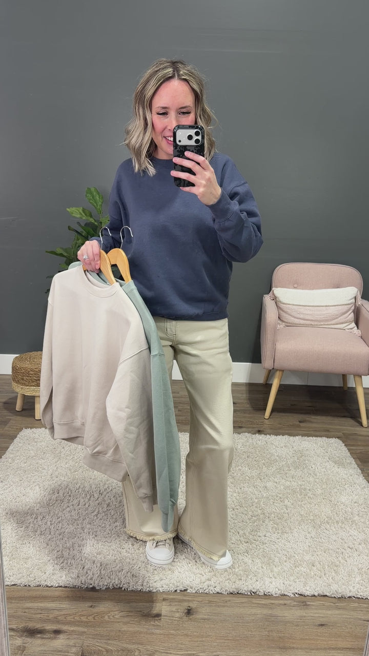The Go To Fleece Crewneck Sweatshirt - Beige Reflex