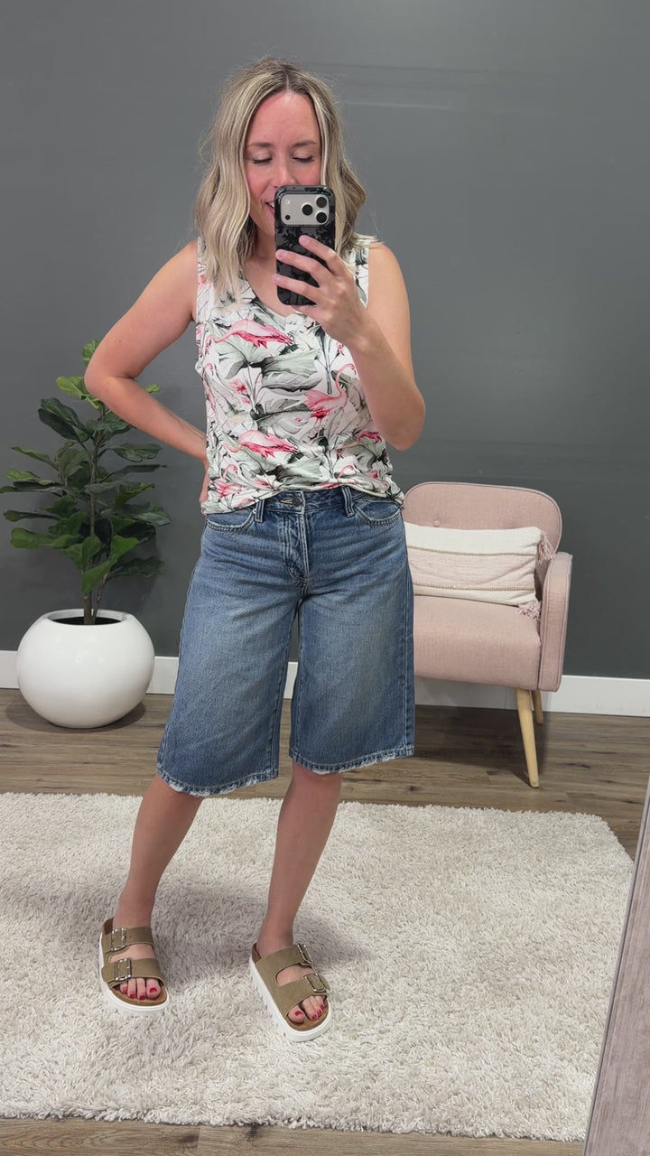 NEW! Noelle Tank Top - Flamingos Michelle Mae