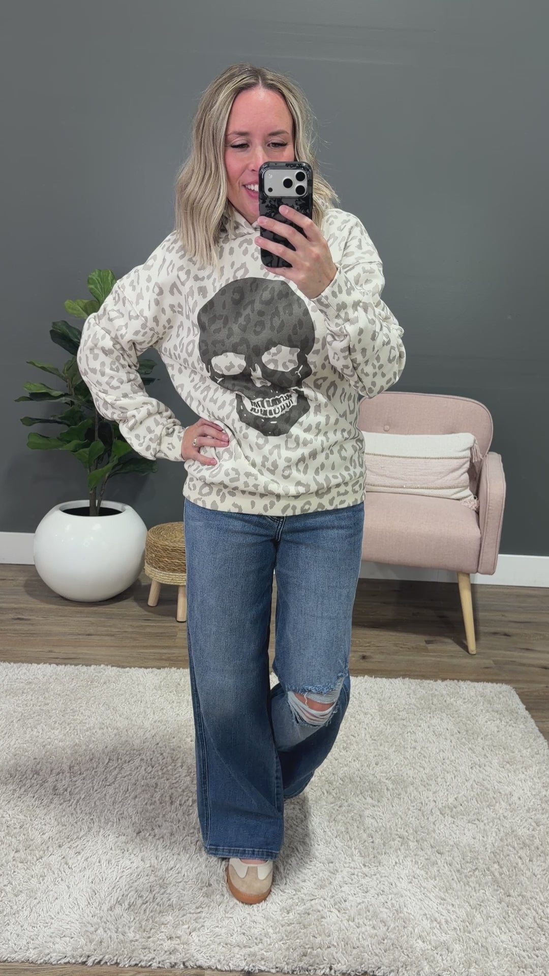 NEW! Ampersand Ave Purr-dy Scary Comfort Zone Hoodie Ampersand Ave