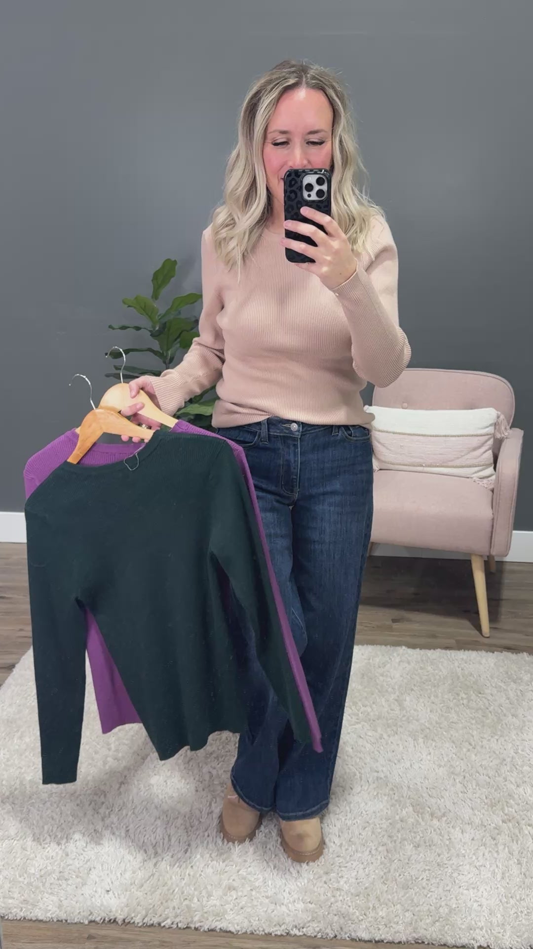 June Ribbed Sweater - Taupe Staccato