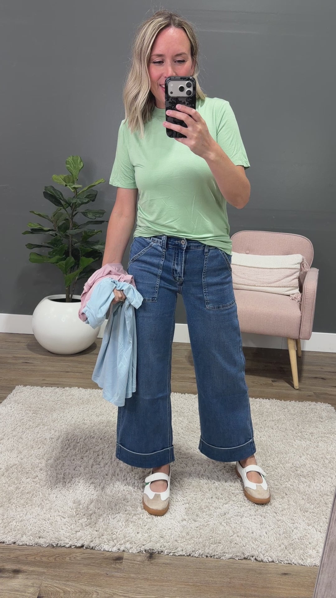 NEW! Blair Short Sleeve Top - Sky Blue Michelle Mae