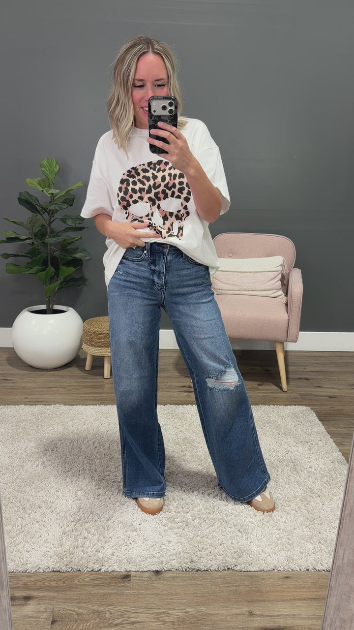 NEW! Judy Blue See You Soon Retro Wide Leg Jeans Judy Blue