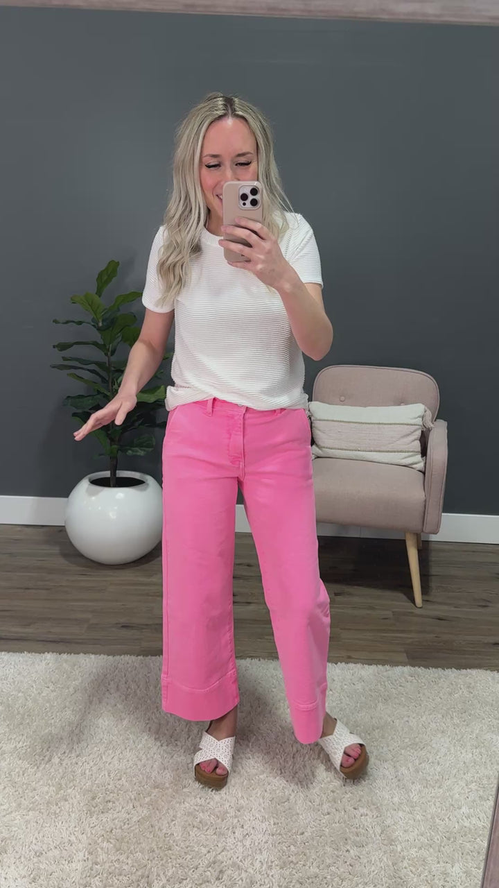 KanCan Jess Wide Leg Jeans - Neon Pink KanCan