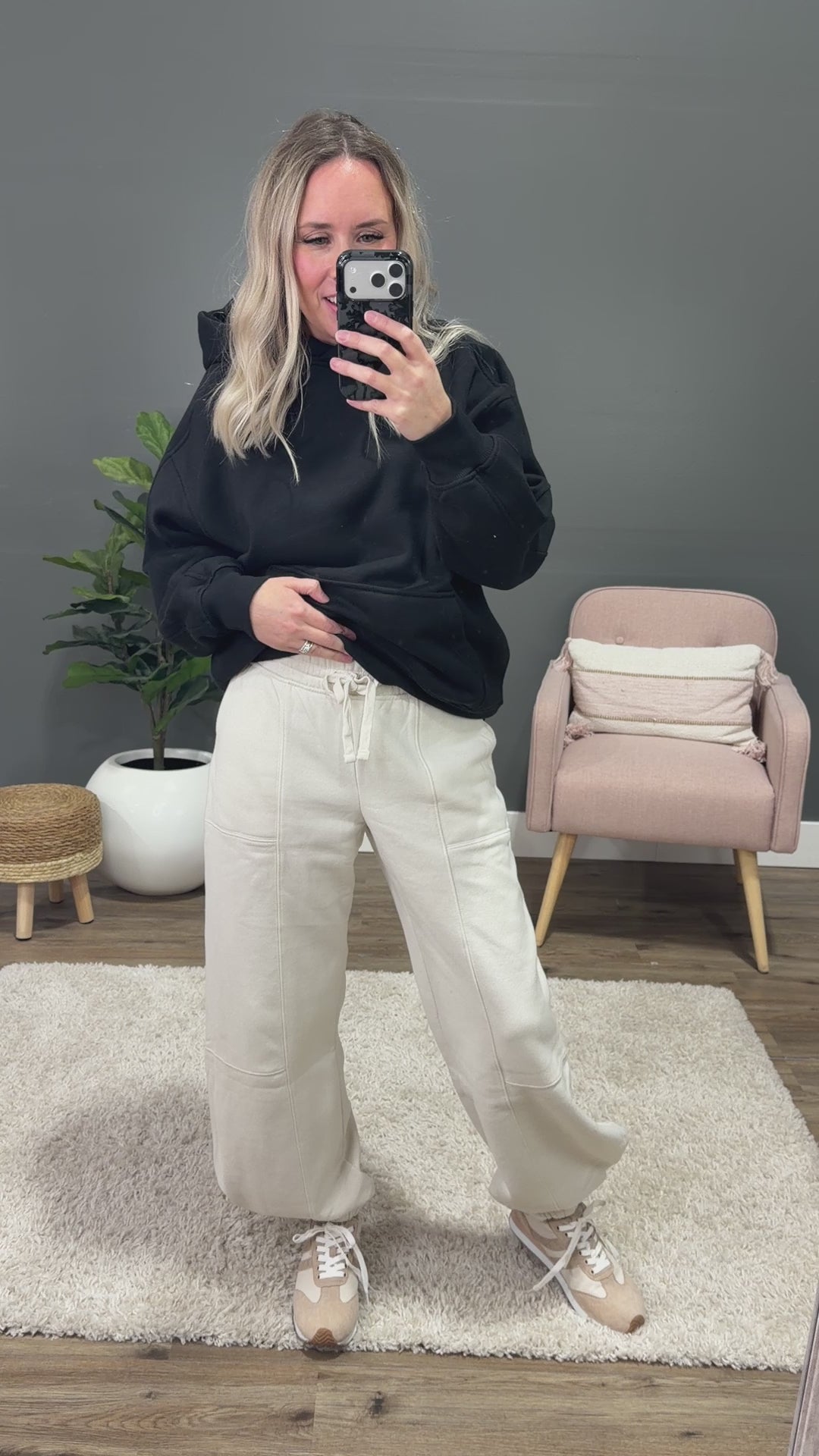 Rae Mode Fleece Cocoon Joggers - Bone Rae Mode