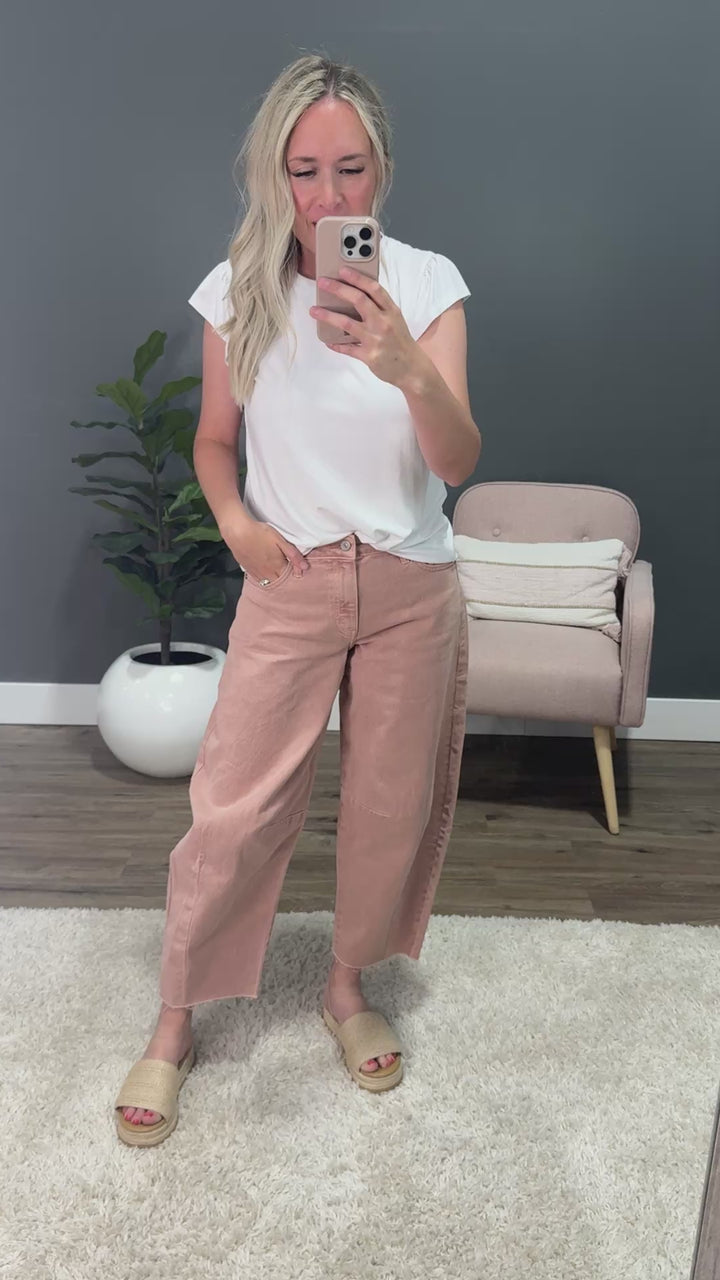 KanCan Made For You Barrel Jeans - Dusty Pink KanCan