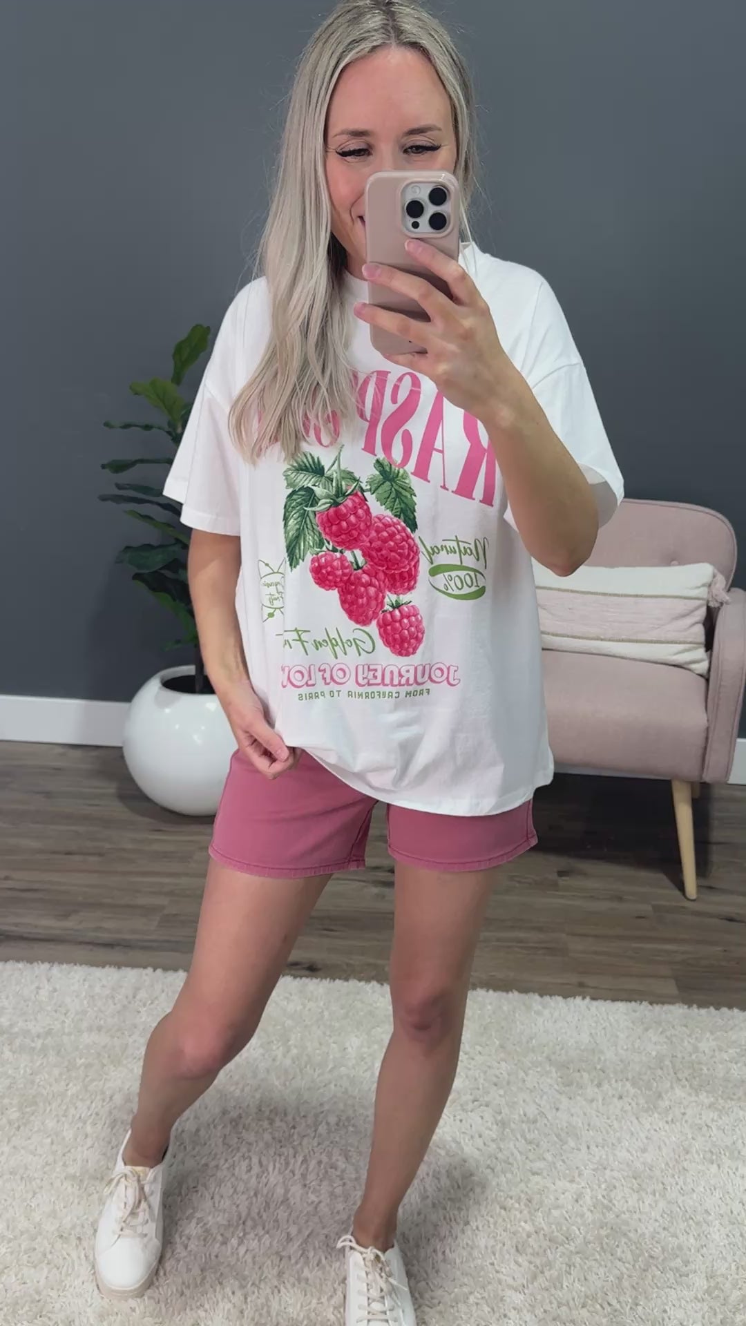 Judy Blue Let's Go Non Distressed Jean Shorts - Rose Judy Blue