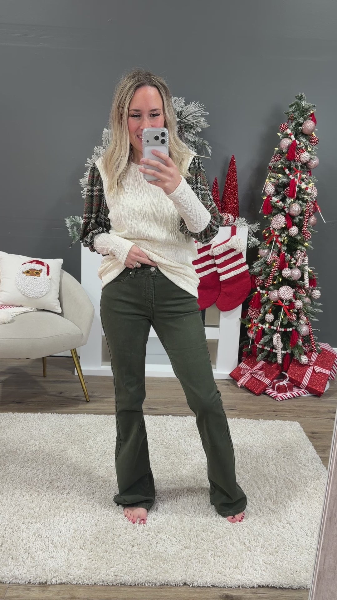 NEW! KanCan Ariana Flare Jeans - Olive KanCan