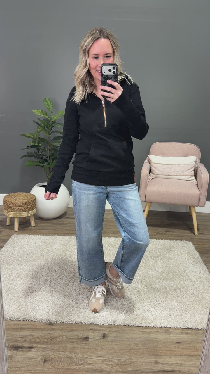 Ampersand Ave Midnight Rose HalfZip Hoodie Ampersand Ave