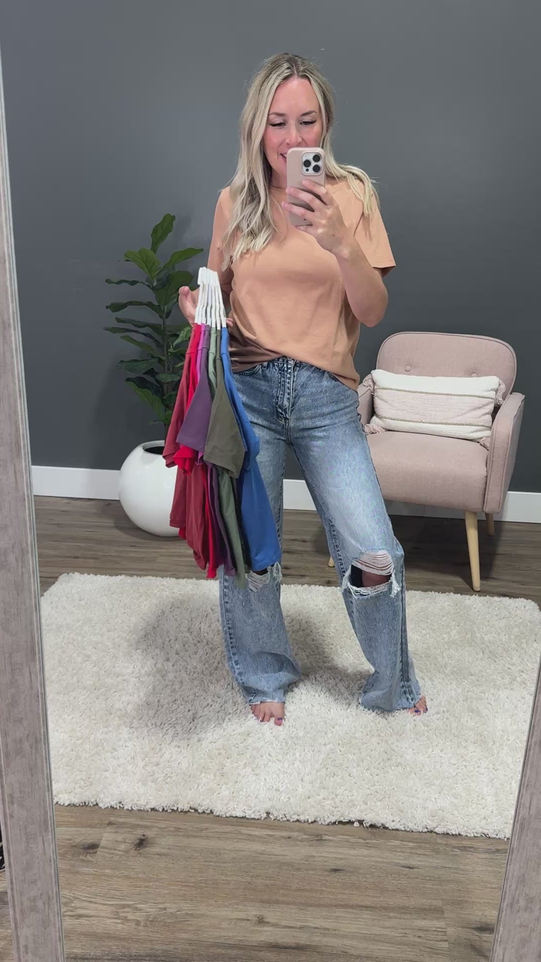 Mono B Classic Boxy Fit Tee - Red Pear Mono B