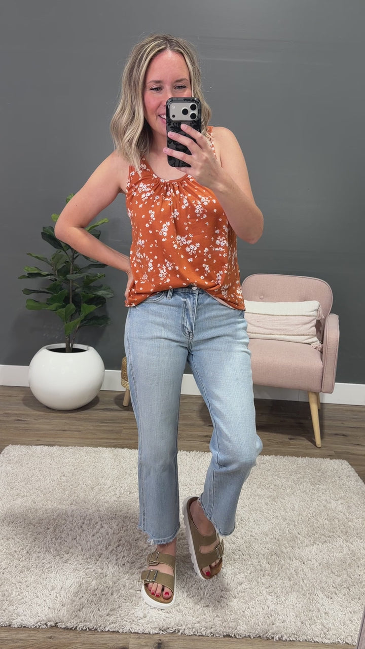 NEW! Octavia Floral Tank Top - Cinnamon PS Kate