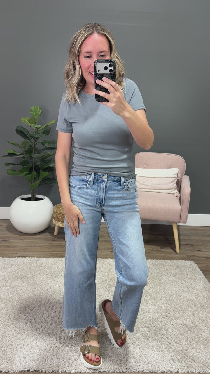 Brenley Ribbed Knit Top - Pebble Wishlist