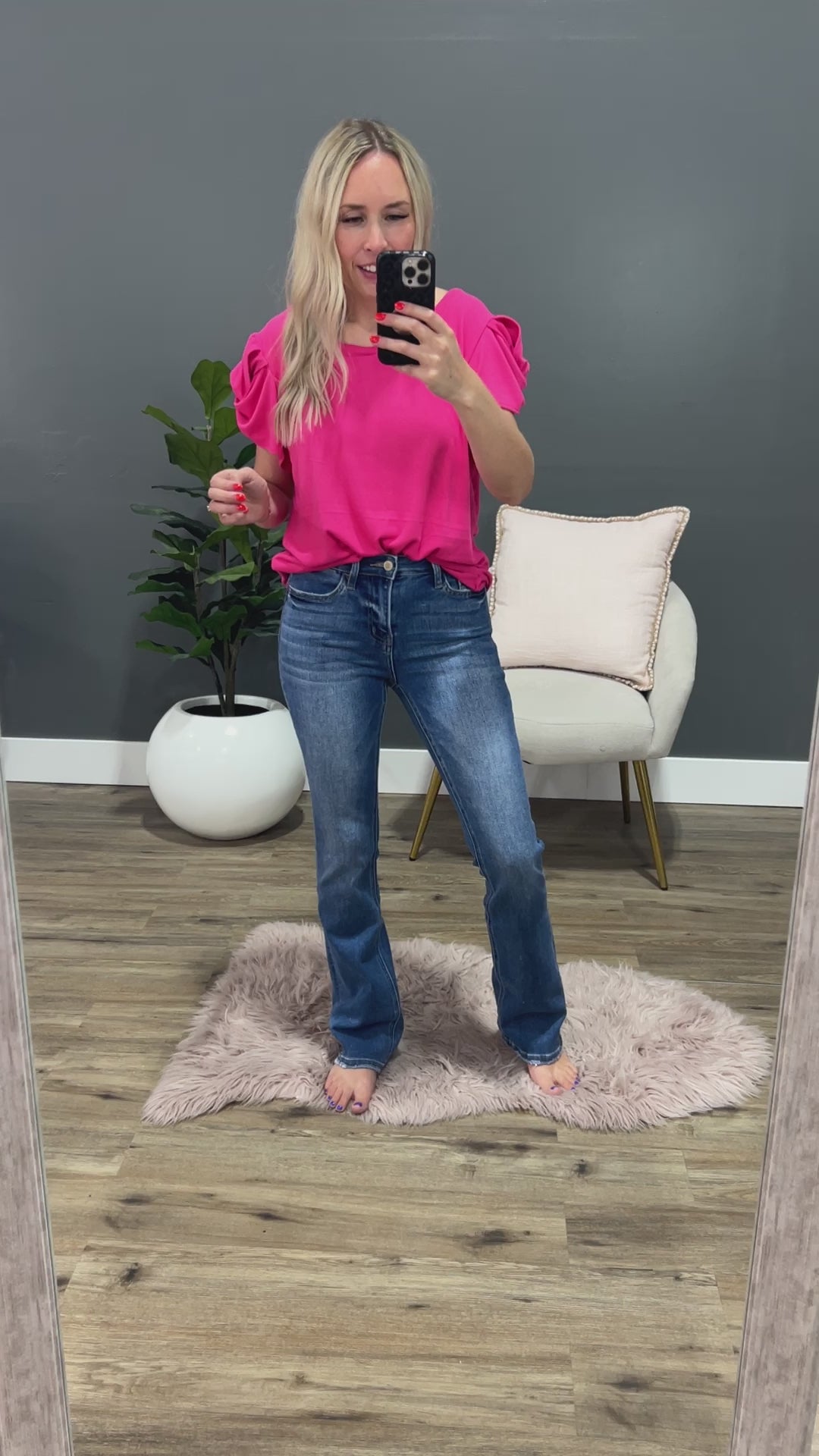 Lovervet Begin Again Non Distressed Slim Bootcut Jeans Vervet