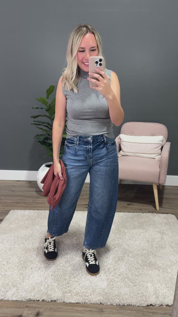 Lainey Mock Neck Sweater Tank Top - Marsala SALE Be Cool