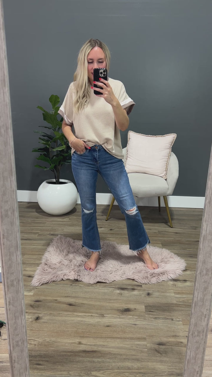 Vervet Aspen Distressed Flare Jeans SALE Vervet