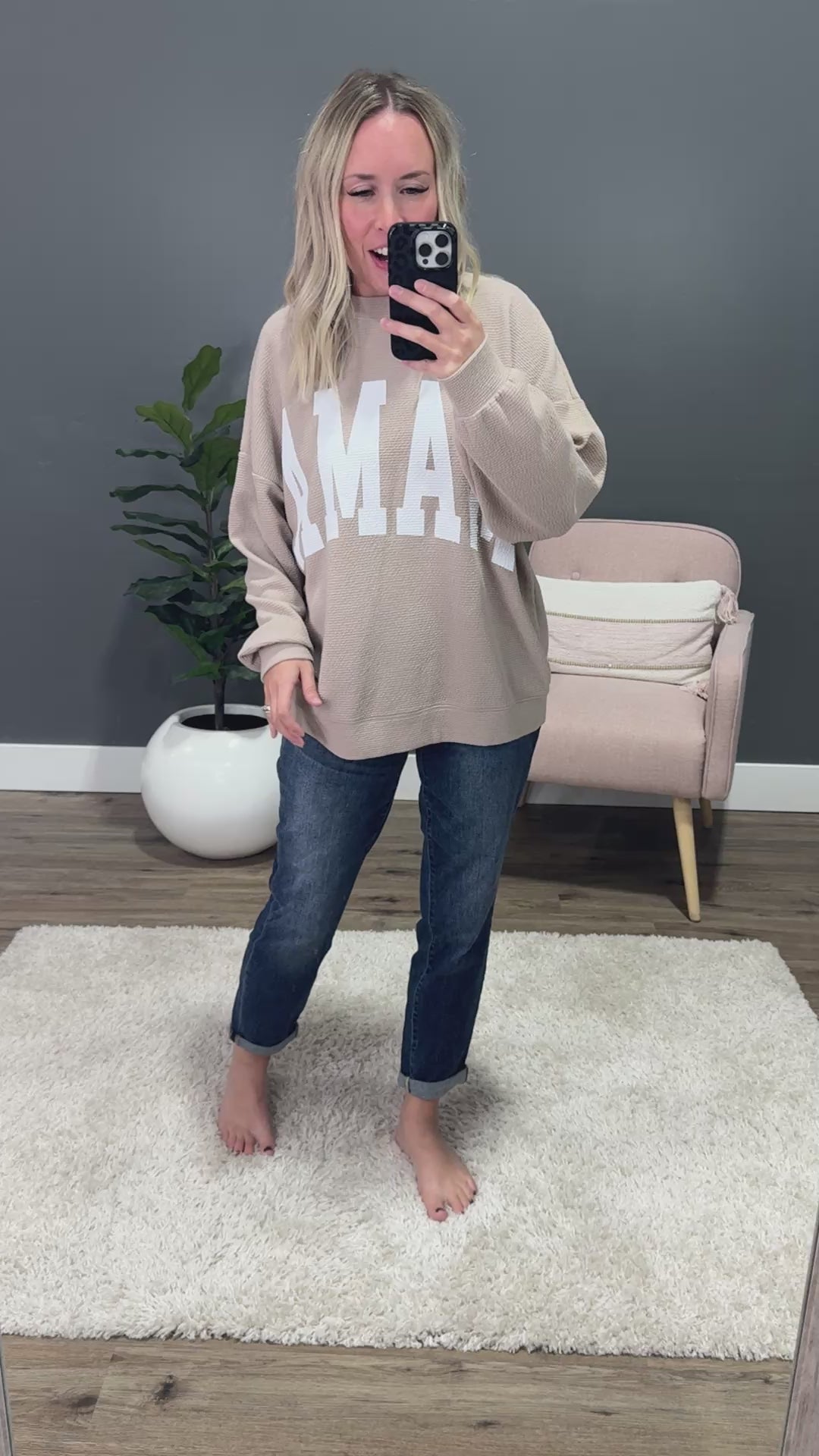 Mama Cloud Knit Top - Taupe Tres Bien