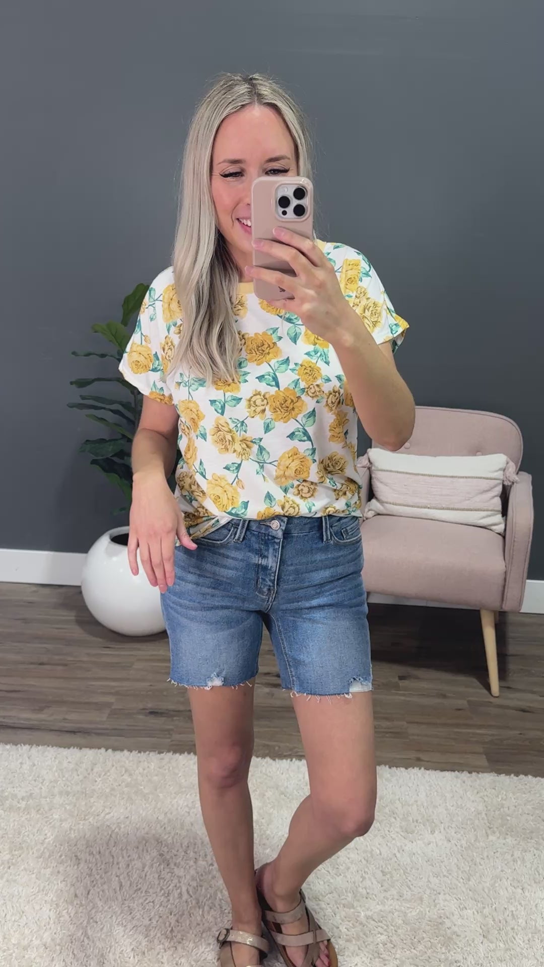 Liesel Floral Top - Yellow FINAL SALE Bibi