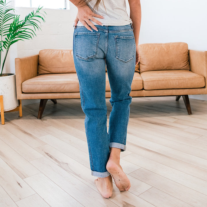 KanCan Marley Slight Distressed Boyfriend Jeans - Regular and Plus  KanCan   