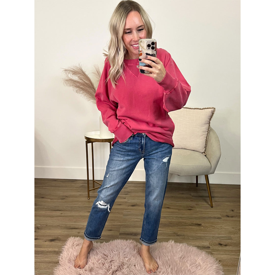 KanCan Haven Patched Boyfriend Jeans - Regular and Plus FINAL SALE KanCan